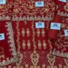 Designer Red Chiffon Lehenga Master Replica - Image 2