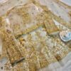 Designer White and Gold Net Bridal Frock Master Replica - Image 3