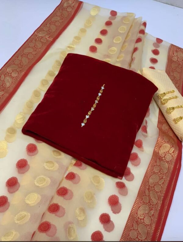 Latest Velvet Collection with Jacquard Dupatta - Pehnawa Boutique