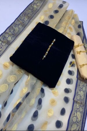 Latest Velvet Collection with Jacquard Dupatta - Pehnawa Boutique