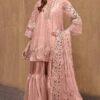 Maria B Pink Chiffon Dress Master Replica