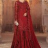 Maria B Ruby Red Dress Chiffon Master Replica