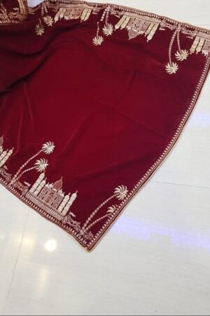 Embroidered Micro Velvet 5000 Shawl - Pehnawa Boutique