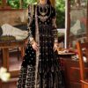 Afrozeh Black Net Frock Master Replica