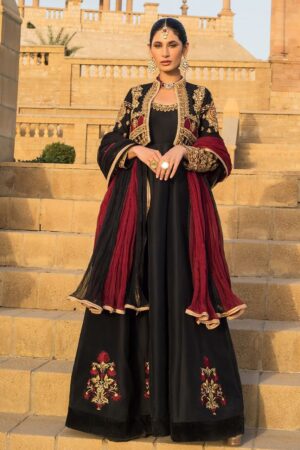 Zainab Chottani Black Wedding Dress Replica - Pehnawa Boutique