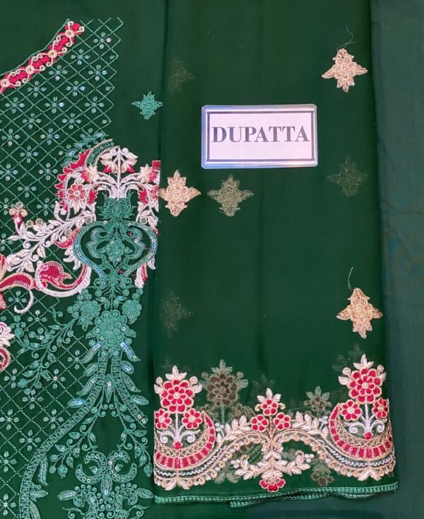 Ramsha Green Embroidered Suit Replica - Pehnawa Boutique