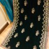 Latest Green Embroidered Velvet Shawl