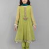 Maria B Green Net Dress Replica