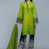 Maria B Green Lawn Dress  Master Replica