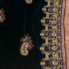 Latest Green Embroidered Velvet Shawl - Image 2