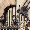 Designer White and Black Organza Dress Replica - Image 2