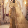 Maria B Embroidered Chiffon Saree Replica