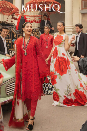 Mushq Red Luxury Lawn Collection