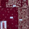 Jazmin Cherry Rose Chiffon Saree Replica - Image 2
