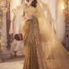 Maria B Chocolate Saree Net Replica