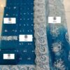 Zainab Chottani Teal Tulip Saree Net Replica - Image 2