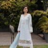 Zarqash Pale Azure Organza Replica
