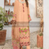 Designer Peach Lawn Dress