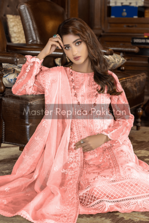 Azure Pink Lawn Dress Replica