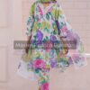Designer White Multicolor Lawn Replica