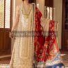 Crimson White Unstitched Organza Replica