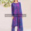 Designer Blue Swiss Lawn Replica
