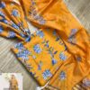 Designer Yellow Swiss Lawn Replica