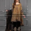 Maria B Oxidized Gold Organza Replica