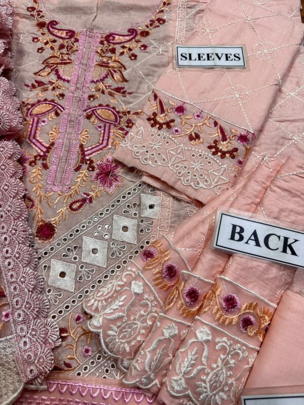 Kanwal Malik Peach Lawn Replica