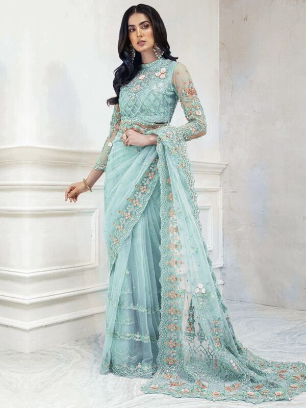 Designer Blue Saree