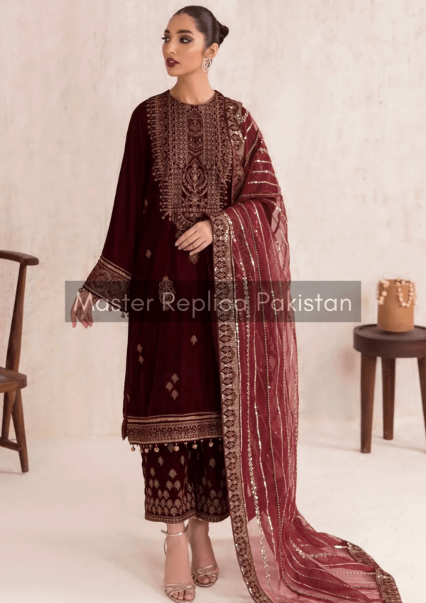 Jazmin Qalb Velvet Dress Master Replica