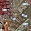 Crimson Artisanal Anecdotes Organza Replica - Image 2