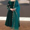 Gulnaaz Bottle Green Velvet Replica