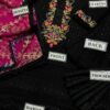 Khuda Baksh Chiffon Black And Pink Replica - Image 2