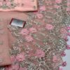 Maria b Queen Pink Net Saree Replica - Image 4