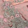 Maria b Queen Pink Net Saree Replica - Image 3