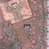 Maria b Queen Pink Net Saree Replica - Image 2