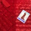 Designer Red Net Saree Replica - Image 2