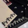 Designer Black And Skin Dhanak Replica - Image 3