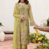 Ramsha Chevron Green Chiffon Replica
