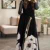 Lulusar Black Floral Silk Replica