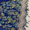 Maria b Cobalt Blue Chiffon Saree Replica - Image 4