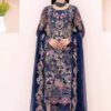 Ramsha Pret Blue Semi Pure Chiffon Replica