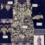 Ramsha Pret Blue Semi Pure Chiffon Replica - Image 2