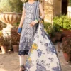 Maria b White Floral Lawn Replica