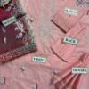 Cross Stitch Pink Cotton Lawn Replica - Image 2