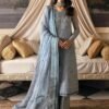 Gulaal Grey Semi Pure Chiffon Replica