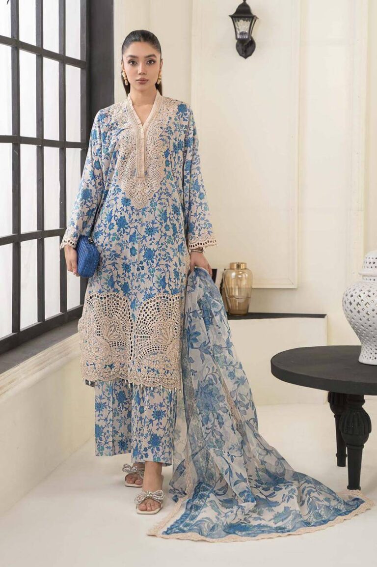 Designer Pakistani Replica Pure Satin Digital Printed Long Gown Size XL SB1086 main image 0