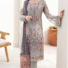 Ramsha Grey Chiffon Replica