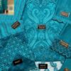 Designer Blue Cotton Lawn Replica - Image 5
